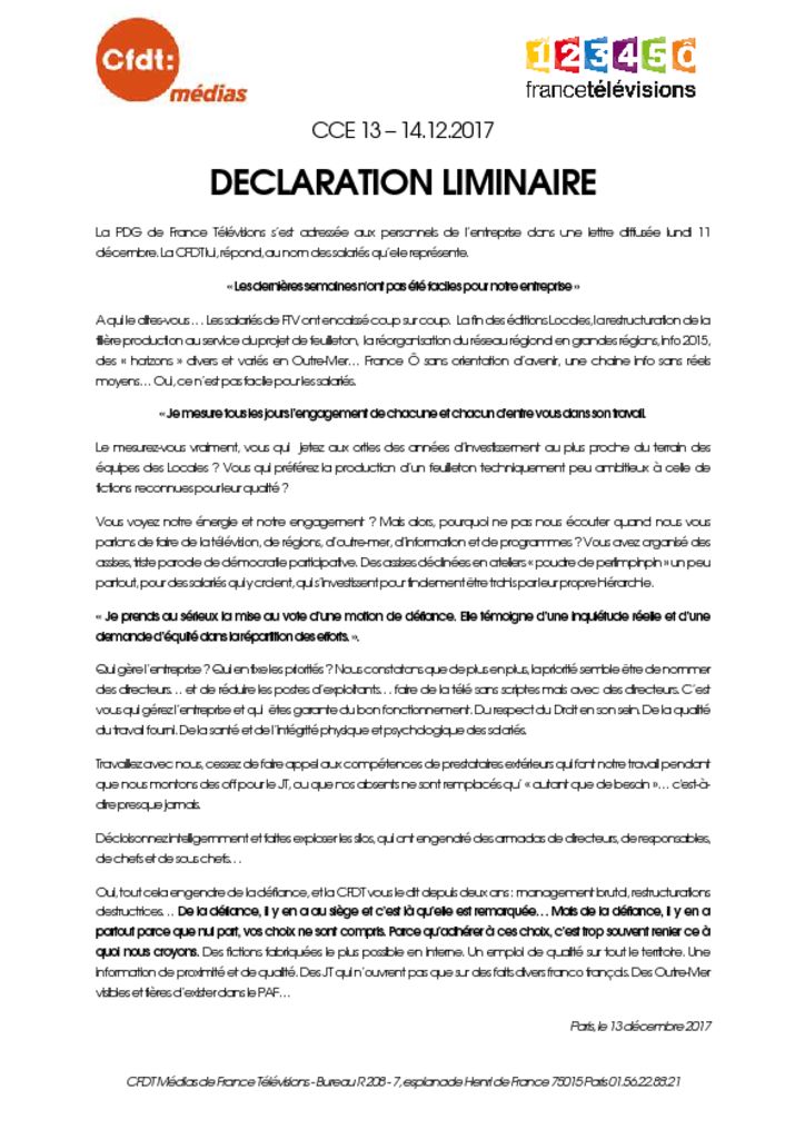 thumbnail of DECLARATION LIMINAIRE CCE 13.12.2017