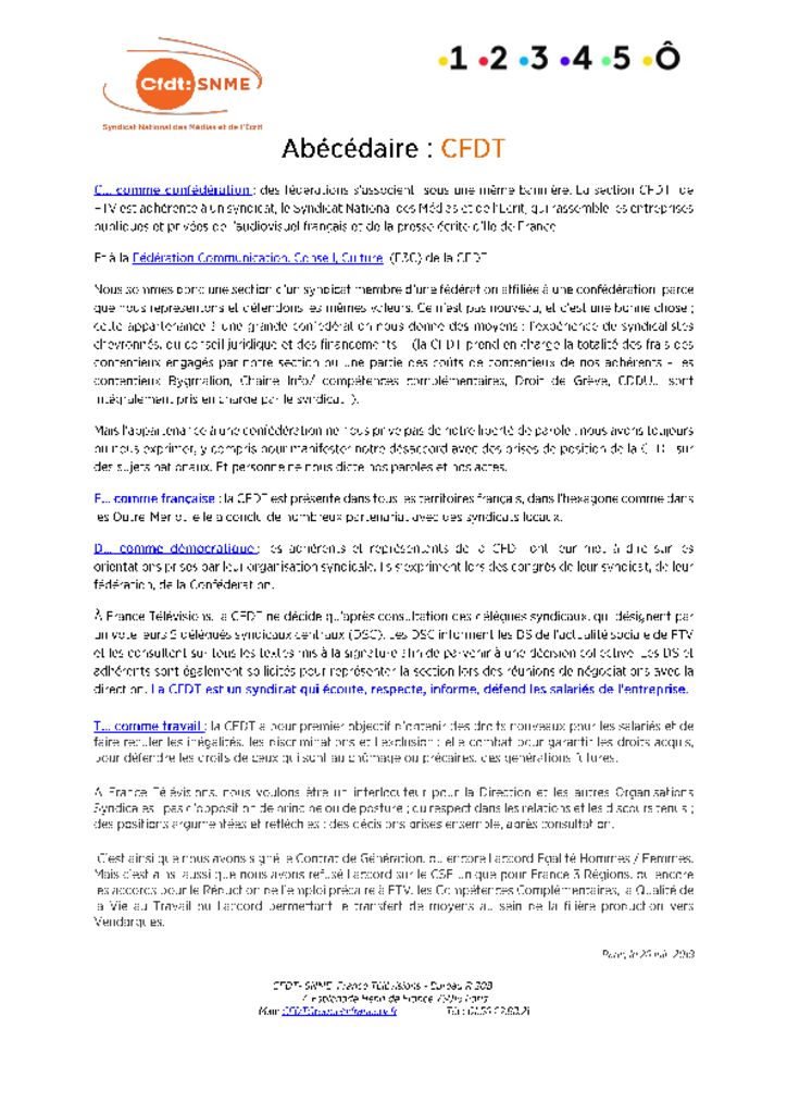 thumbnail of Abécédaire CFDT