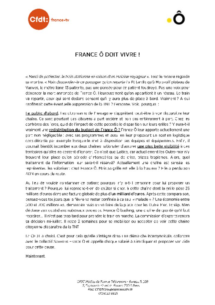 thumbnail of FRANCE Ô DOIT VIVRE !