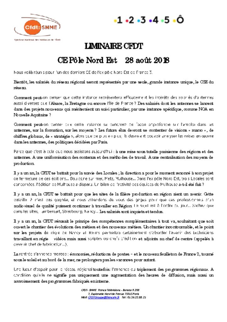 thumbnail of 27 aout 2018 LIMINAIRE CFDT