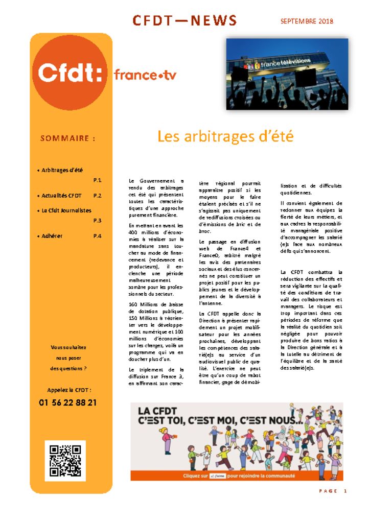 thumbnail of CFDT NEWS – SEPT 2018