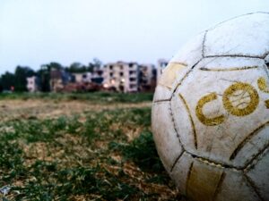 white soccer ball
